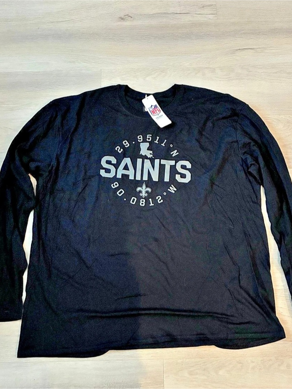 NFL Saints Long Sleeve Tee 3XL NWT